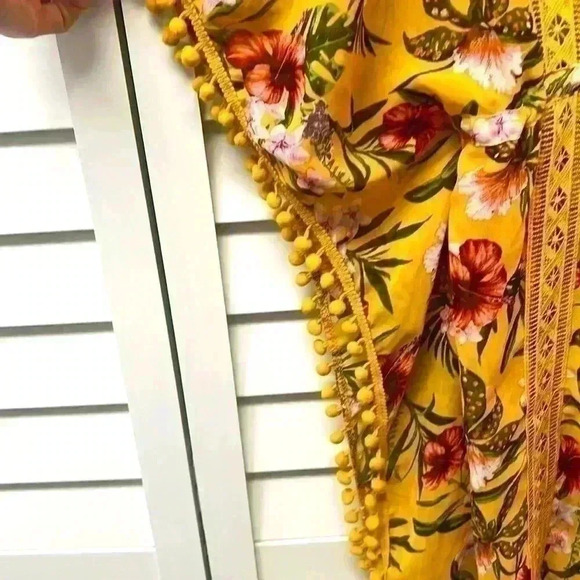 Time and Tru Tropical Floral Swimsuit Cover Up One Size - Picture 5 of 6